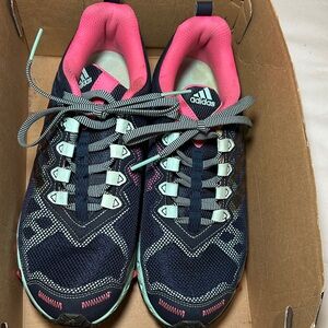 Adidas Women's Navy and Pink Athletic Shoes